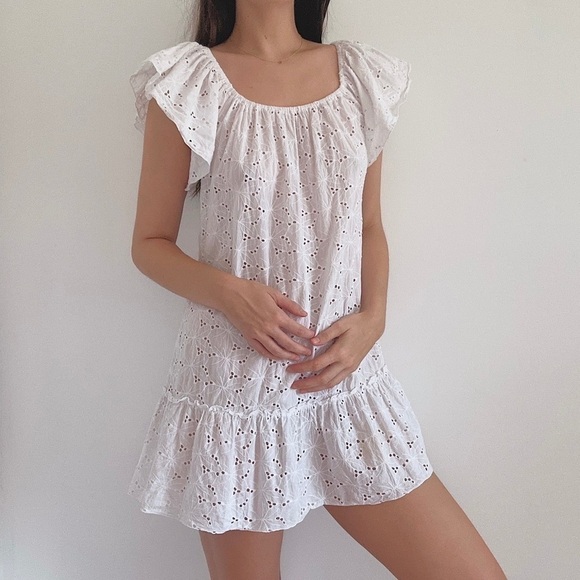 NWT Eberjey Sardinia Mini Dress Eyelet S - Picture 3 of 13